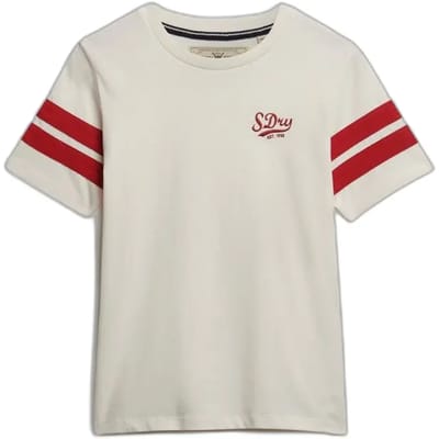 Superdry - Varsity Stripe Script T-shirt - Dames - T-shirts