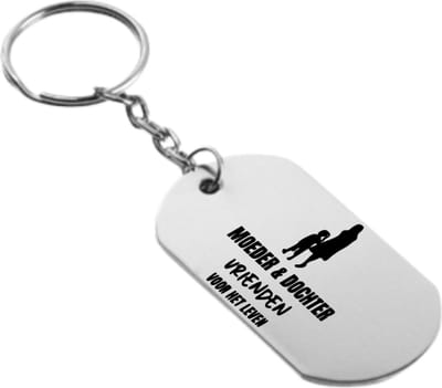 Akyol - moeder dochter vrienden voor het leven sleutelhanger - Moeder - familie - cadeau - 54 x 29mm