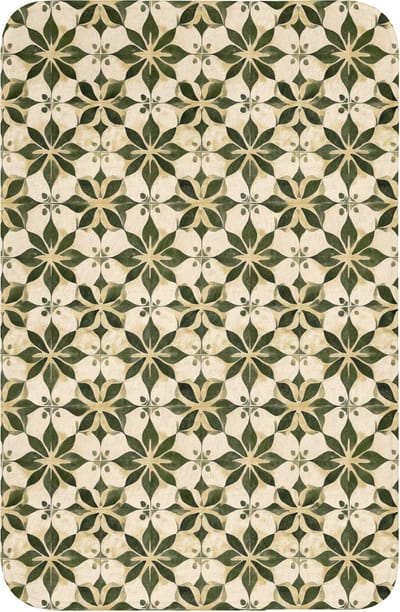 WC mat 40x60 cm - Antislip - Tegel - Dessin - Groen - Toiletmat - Vloermat - Douchemat - Toilet tapijt - Toiletmatten
