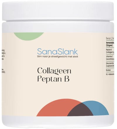 SanaSlank Collageen Peptan B 234g - Huid Botten Gewrichten - Vitamine C - Hydrolysaat