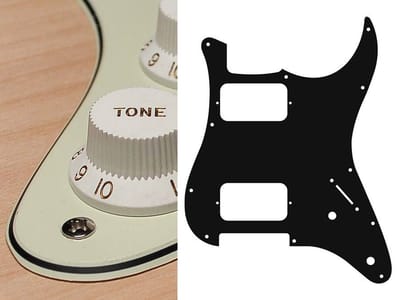 Boston ST-332-M pickguard, Stallion, HH, 2 pot holes, 3-5 switch, 3 ply, mint green