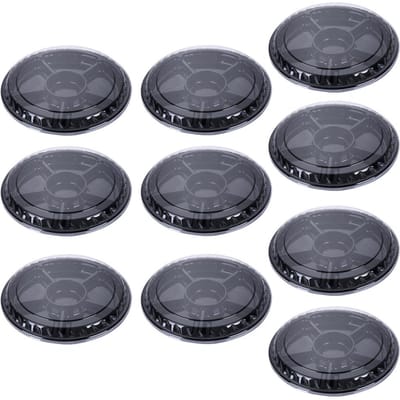 Veelzijdige Snack Fruit Schaal Plastic Schaal met Vakken Plastic Ronde Snacks Fruit Opbergdoos met Deksel 6 voor Feest gray