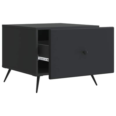 vidaXL - Salontafel - Zwart - 49 - x - 50 - x - 40 - cm - Bewerkt - hout