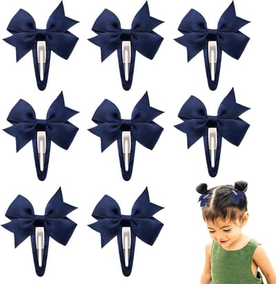 Haaraccessoires 8 Stuks - Marineblauw - Elegant Haarspelden - Perfect voor Meisjes - ShopVlot