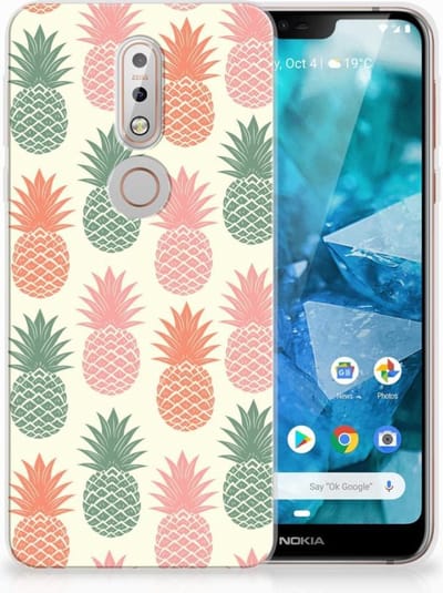 Nokia 7.1 Siliconen Case Ananas