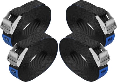 Spanband met klemgesp - Zwart - Diverse Lengtes & Aantallen - Tot 250KG - DIN EN 12195-2