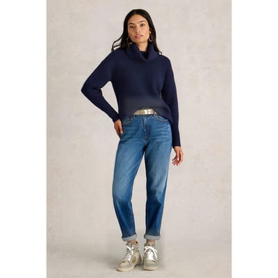 White Stuff Lovely Rib Jumper French Navy Size: 10 REGULAR | Knitted Sweaters Outlet | Dames | Blauw