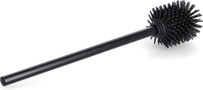Zeller WC/Toiletborstel los - hygienisch silicone - RVS steel - D7 x H39 cm - zwart