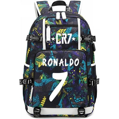 Voetbalster C Ronaldo, Ronaldo Omringende Studenten Schooltas Camouflage Rugzak Vrijetijdsreizen Bergklimmen Tas one size