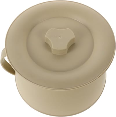Kamerpot Met Deksel - Plas Pot Urinoir - Voor Bedlegerigen - Verdikt Duurzaam Plastic - 22.3 cm - Lichtgeel