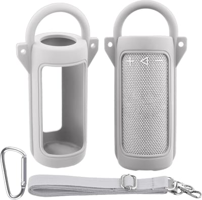Draagbare Ultralichte Beschermhoes voor JBL Grip Bluetooth Speaker met Carabiner en Schouderband, Ideaal voor Reizen en Outdoor Gebruik