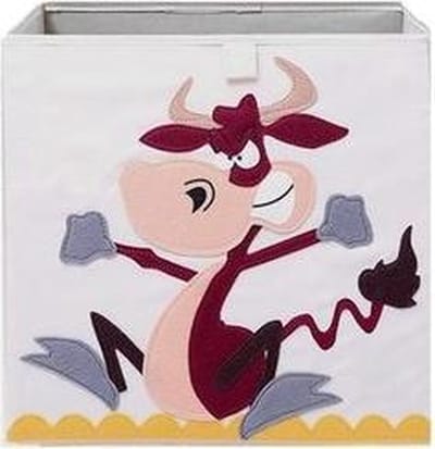 Frusqo Opbergmand - Stier - Past in Ikea Kallax - Kast Organizer - Viltmand - cartoon mand -speelgoedbak