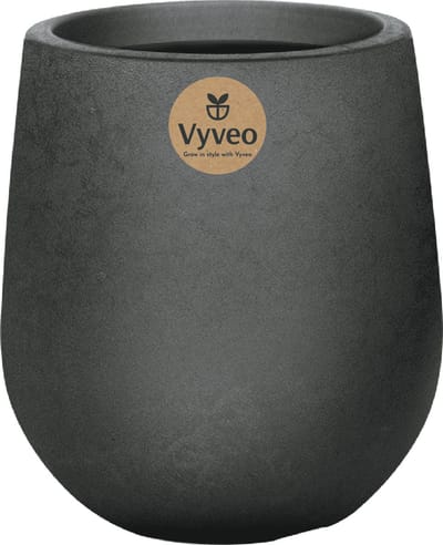 Vyveo - Bloempot Amari - 39x43 - Zilver metallic - Bloempot voor binnen en buiten - Lichtgewicht - Breukbestendig - Vorstbestendig - UV-bestendig