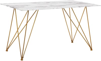 KENTON - Eettafel - Grijs - 80 x 140 cm - Veiligheidsglas