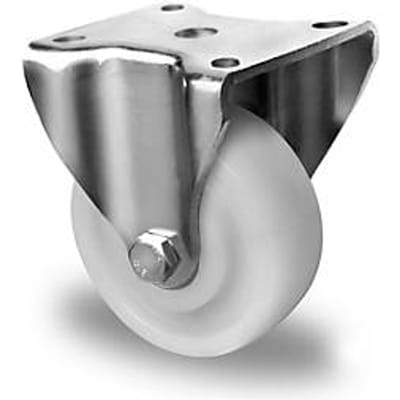 CASCOO Bokwiel V0Z0, met wiel ø 125 mm x B 40 mm, polyamide velg, polyamide loopvlak, naturel/wit, dubbele kogellager, tot 700 kg