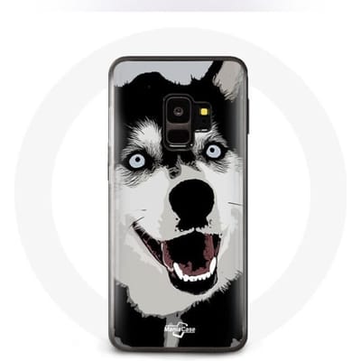 Case voor Samsung Galaxy S9 Siberische Husky Blauwe Ogen