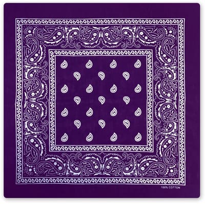 Bandana - Paisley - Boeren zakdoek - Vierkante sjaal - 54x54 cm - Hoofdband - Carnaval accessoire - Cowboy zakdoek - HipHop - 100% katoen - Paars - Jonyx