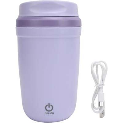 Zelfroerende Koffiemok 350ml Roestvrij Staal USB Oplaadbaar IP6 Waterdicht Auto Magnetisch Zelf L(for 6.5-9kg) paars