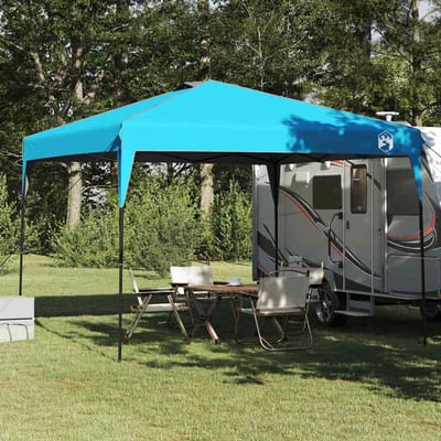 Feesttent - Tuinpaviljoen - Buitenfeesten - Handmatige hoogteverstelling - 290x290x251cm - Blauw