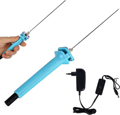 TIM® Elektrische schuimsnijder 15 cm - Warmdraadsnijmachine voor precisie snijden - Turkoois - 15cm x 15cm x 1cm