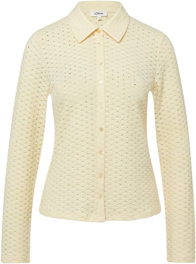 s.Oliver - female - Jersey blouse van geperforeerd kant