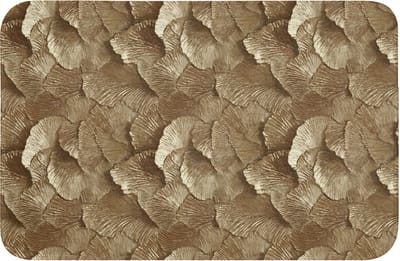 Badmat 60x40 cm - Antislip - Organisch - Patroon - Bladeren - Goud - Badmatten voor badkamer - Badkamermat - Douchemat - Badkamer mat