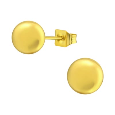 Rvs sieraden - Bolletjes oorbellen - Goudkleur-7mm - Duurzaam
