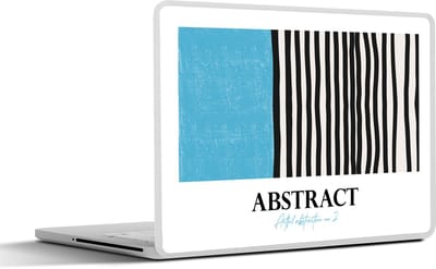 Laptop sticker - 11.6 inch - Blauw - Design - Zwart - Wit - 30x21cm - Laptopstickers - Laptop skin - Cover