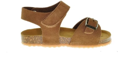 Plakton Nubuck Leder Cognac Kindersandaal Gesp Velcro maat 21