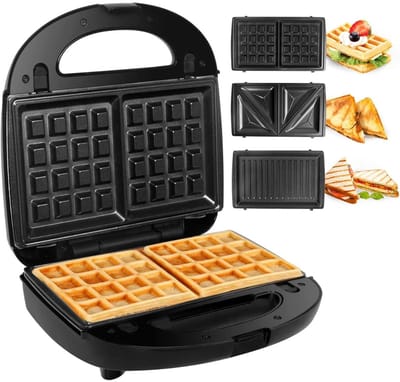 DailySupplies® Wafelijzer met Verwisselbare Platen - Tosti Apparaat - Contact Grill