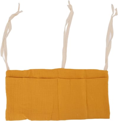 Opbergtas voor Babybedjes, 2 Zakken, Verstelbare Riem, Opbergtas voor Babybedjes Speelgoed, Roze Riem, Gemakkelijk met Ophangzak Baby's, Baby 2 Zakken, ophang- en, (Kurkuma)