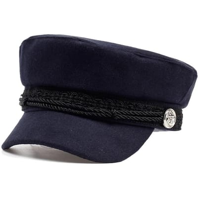 Chapeaux Militaires Style Dentelle Unisexe Avec Boucle Casquettes de Baseball à Fond Plat Pour Femmes Chapeau de Protection Solaire Cadet Sports d'Extérieur black