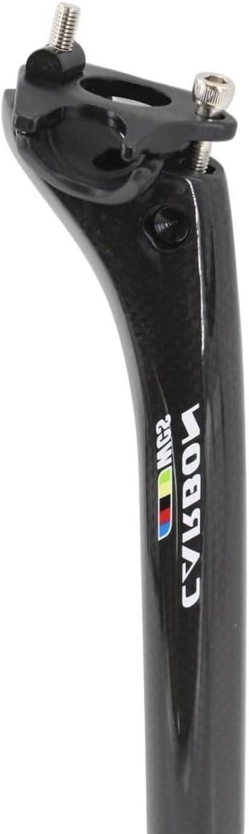 Fiets Zadelpen - Carbon Zadelpen - Comfortabel Fietsen - Ultralicht Hoge Sterkte - 25.4 x 400mm - Zwart