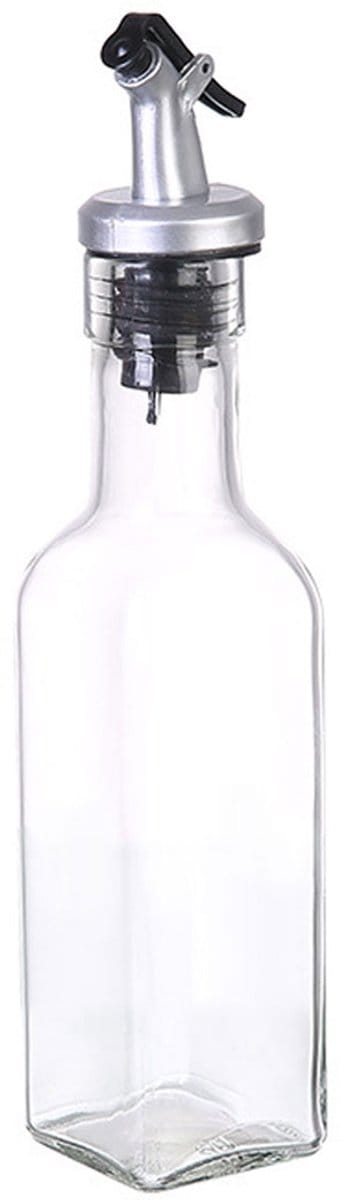 Mmgoqt Olijfolie Dispenserfles - Keuken Oliefles - Vierkante Hoge Glazen Oliefles - 1 Stuk Vierkante Smakelijkheidsfles -150ml