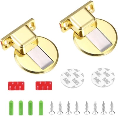 Set van 2 Deurstoppers, Magnetische Deurstoppers, Zelfklevende Vloermatten van RVS, Ideaal voor Thuis en Kantoor