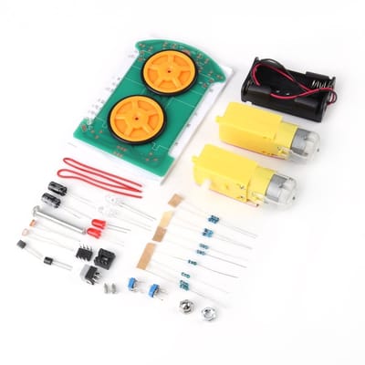 Dailygoody - Smart Car DIY Kit - Elektronica Leer Kit - Ideaal voor Hobbyisten - Leer Soldeertechnieken - Geschikt voor Beginners - 11 x 8 x 3 cm