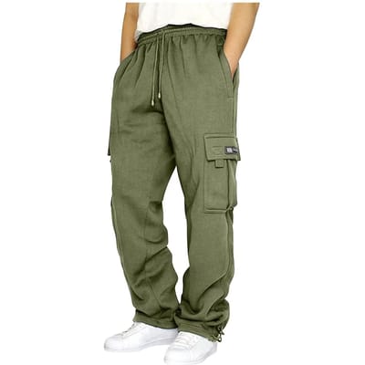 Zomer Nieuwe Mode Sport Casual Broek Heren Gebonden Voeten Multi-zakken Koord Losse Tooling Lange Broek 5XL gray