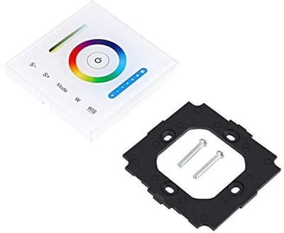 Touch Panel Controller - LED Dimmer - Verlichting Instellen - Geluidsfeedback - 8.6 x 8.6 cm - Wit