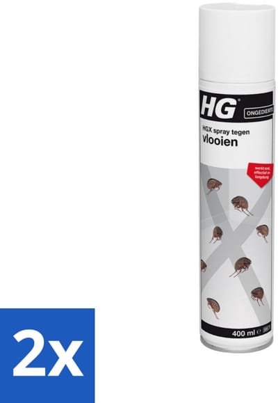 HG X Spray Tegen Vlooien 400 ml - Voordeelverpakking - 2 stuks