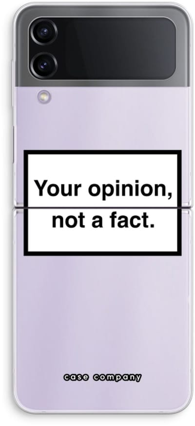 Case Company® - Hoesje geschikt voor Samsung Galaxy Z Flip4 hoesje - Your opinion - Soft Cover Telefoonhoesje - Bescherming aan alle Kanten en Schermrand