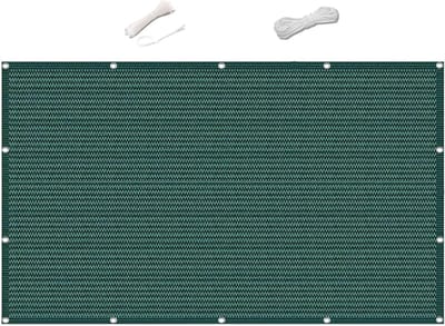 Balkonafdekking - Balkonzeil Privacyscherm - Privacy Creëren - Weerbestendig HDPE Materiaal - 1.15 x 6.2m - Donkergroen