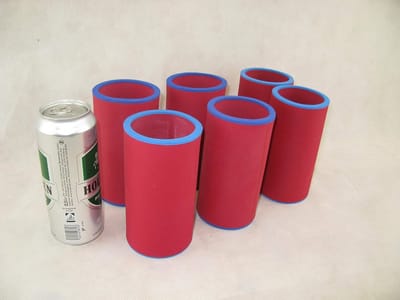 Set van 6 Bierkoelers voor 0.5L Blikjes - Hoogwaardige Neopreen Fleskoelers