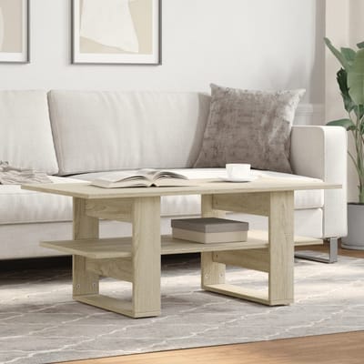 vidaXL - Salontafel - 102x55x42 - cm - bewerkt - hout - sonoma - eikenkleurig