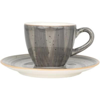 Bonna Aura Space - Espresso kopjes & schotel - 80 cc - Porselein - set van 6