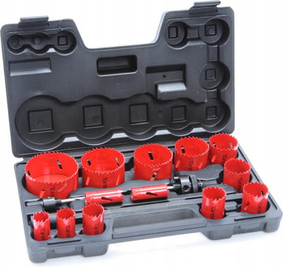 Bi-Metaal gatenzaagset HEX 17 Delige: 19, 20, 22, 25, 29, 32, 35, 38, 44, 51, 57, 64, 76mm