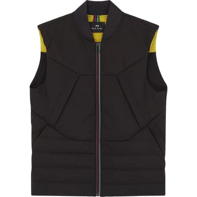 Paul Smith Mixed Media Gilet Black Maat: L | Bodywarmers Outlet | Heren | Zwart