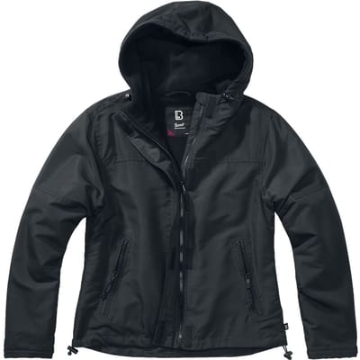 Brandit Windbreaker - Ladies Windbreaker Frontzip - L tot 3XL - voor Vrouwen - zwart