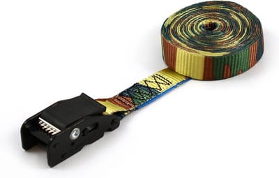 Spanband (sjorband) - 500kg - 25mm - 1-delig met klemgesp - Army green (camouflage) - 4m