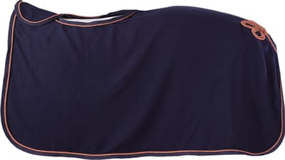 Horsegear Uitrijdeken Horsegear Hgluxe Donkerblauw-roségoud - L