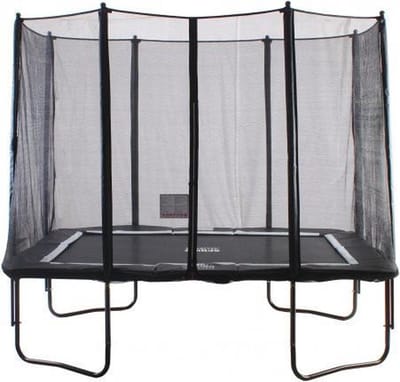 NOVA Trampoline 230 cm x 300 cm (8x10ft) Rechthoekig met veiligheidsnet - Black Edition - zwarte rand